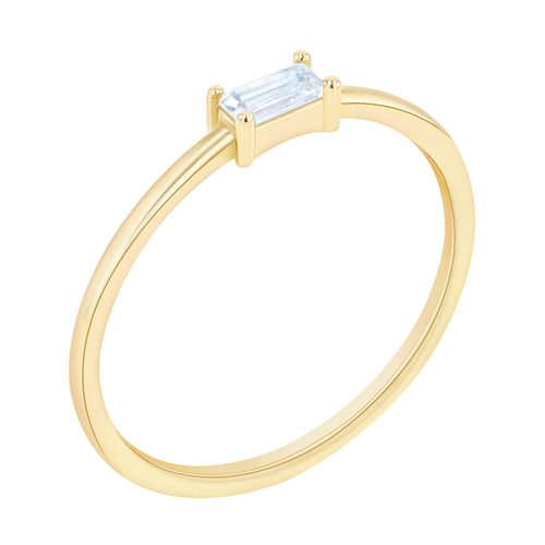 Minimalistischer Ring mit Aquamarin Koos