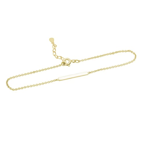 Silbernes minimalistisches Armband Bar