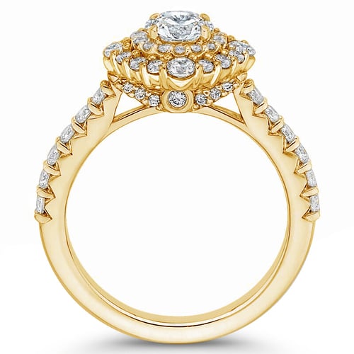 Doppelter Halo-Verlobungsring mit Lab Grown Diamanten Belen