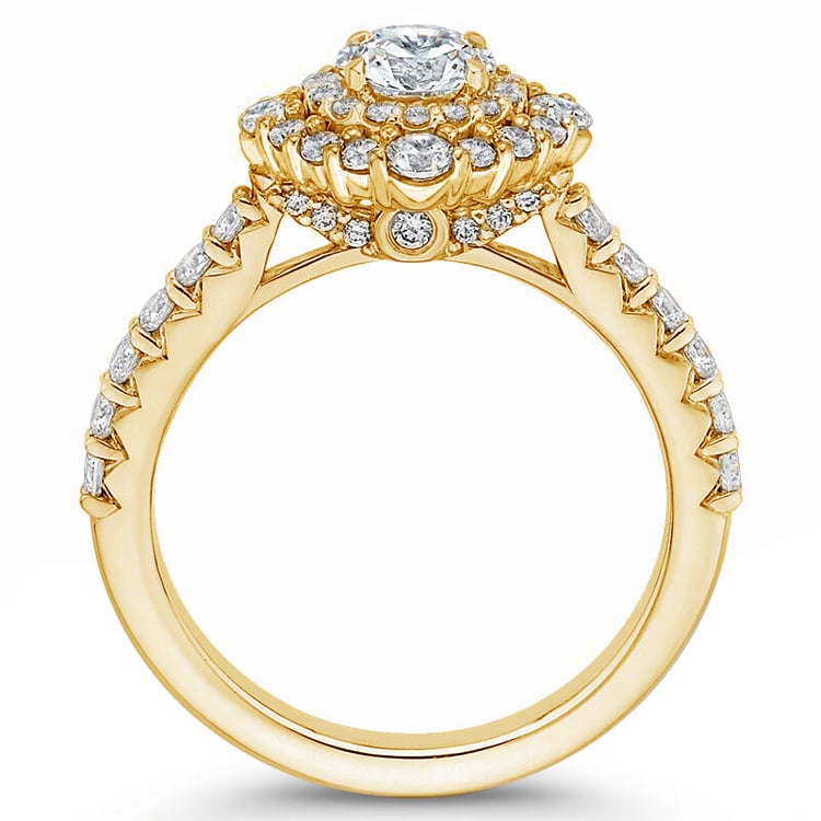 Doppelter Halo-Verlobungsring mit Lab Grown Diamanten Belen 68405