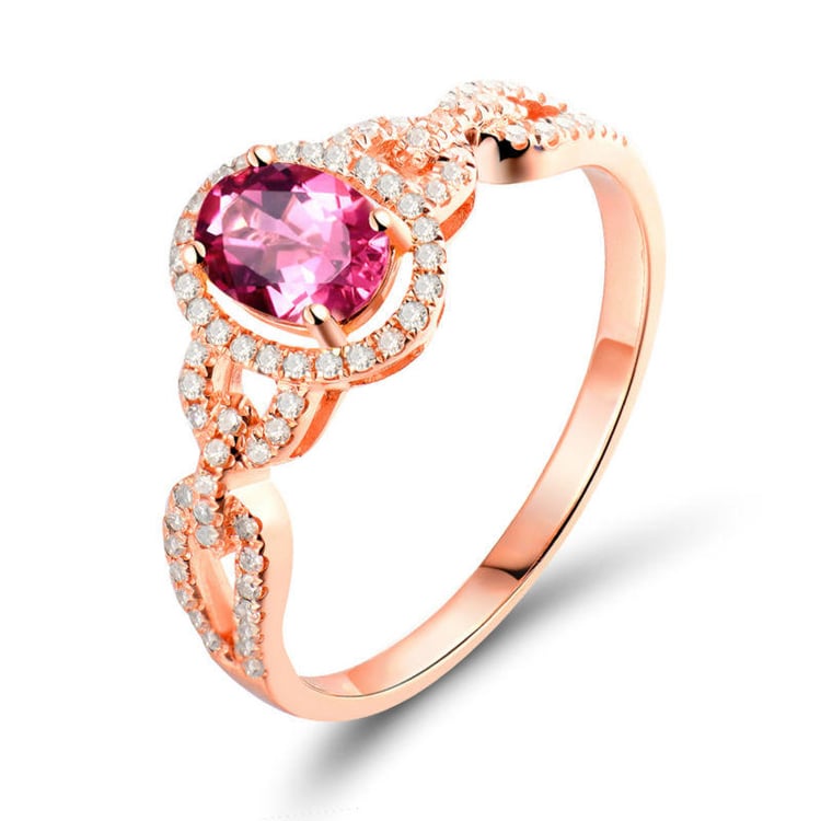 Turmalin Ring in Rosegold Denzel