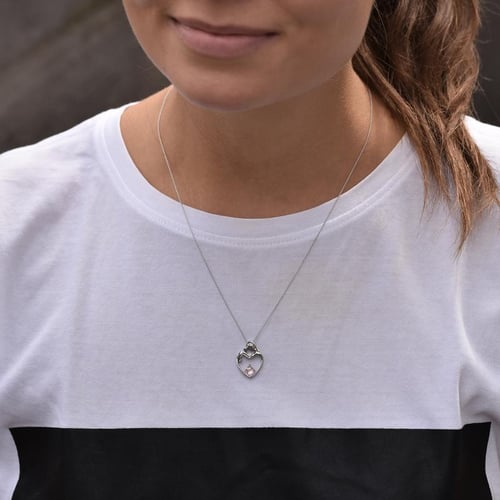 Anhänger Mutter und Kind mit Morganit und Diamant Ella
