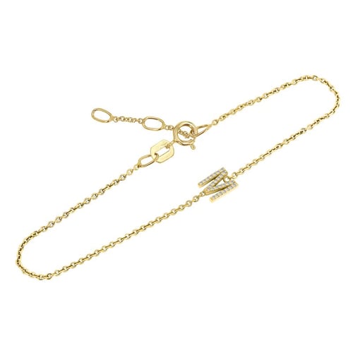 Armband mit einem Buchstaben und Lab Grown Diamanten Annika