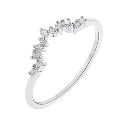 Ring in V-Form mit runden Lab Grown Diamanten Callum