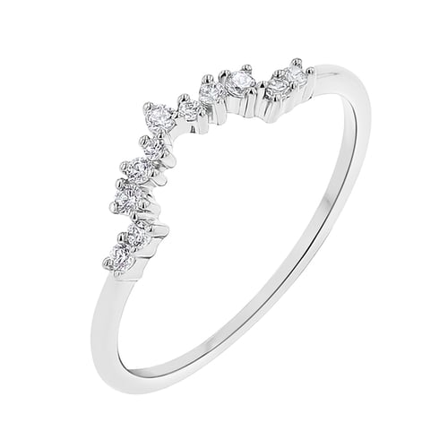 Ring in V-Form mit runden Lab Grown Diamanten Callum