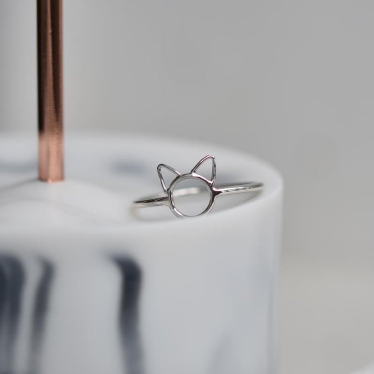 Silberring mit Katze Revenne 35318