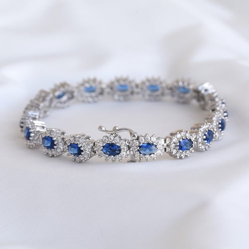 Luxuriöses Armband mit Saphiren und Diamanten Dorotéia