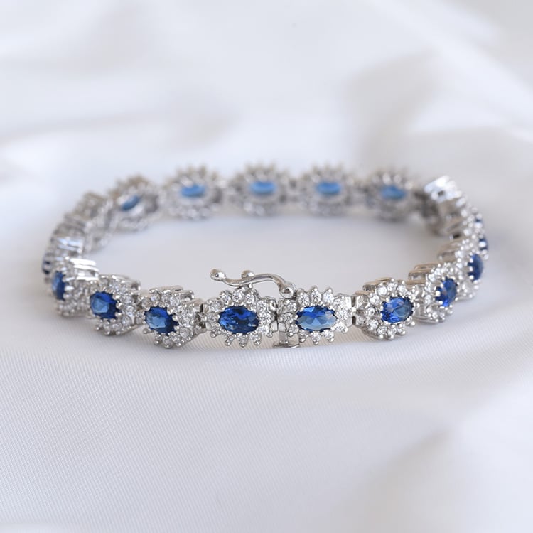 Luxuriöses Armband mit Saphiren und Diamanten Dorotéia 85427