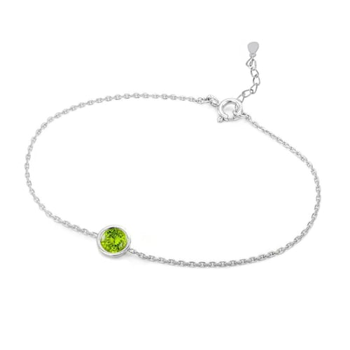 Silbernes Armband mit Olivin Arleth