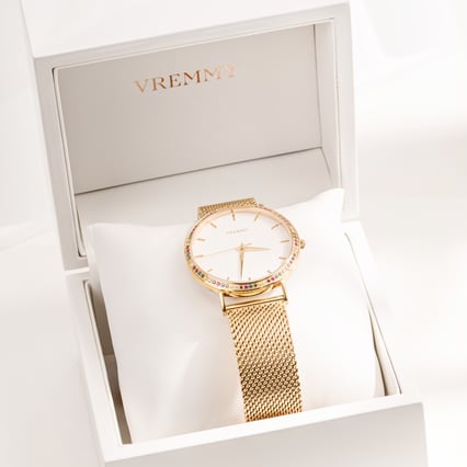 Uhrenbox aus Holz mit Kunstleder Sekai