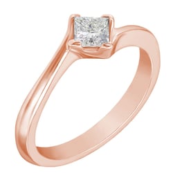 Verlobungsring mit Princess Diamanten Falgu