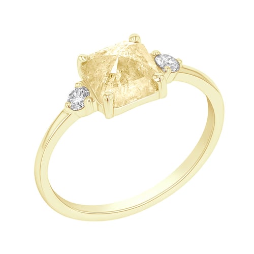 Ring mit einem Salt and Pepper Diamanten Mahmud