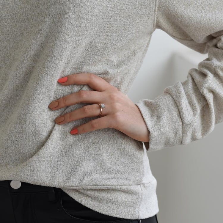 Goldener Ring mit Rohdiamant Nemy 52669