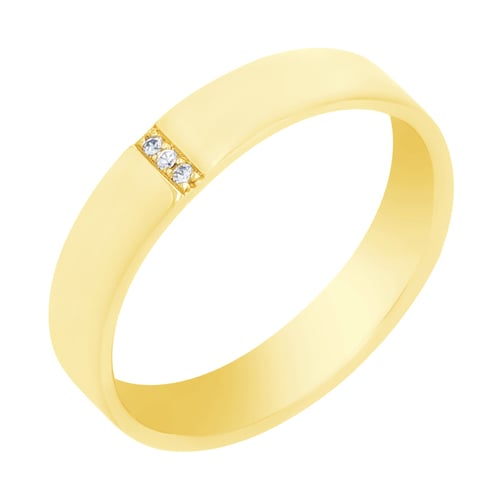 Goldene Eheringe mit Diamanten Pyar