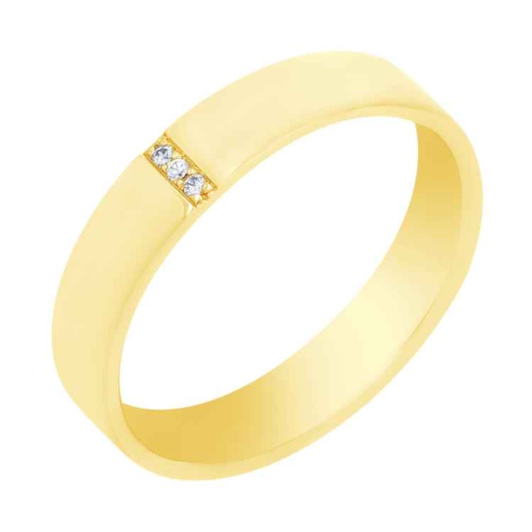 Goldene Eheringe mit Diamanten Pyar 105524