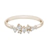 Cluster Ring aus Gold in Haselnussfarbe mit Diamanten Isolde