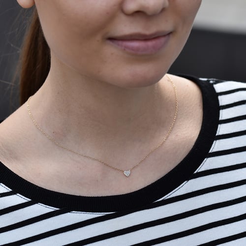Kette in Herzform und Diamanten Maree