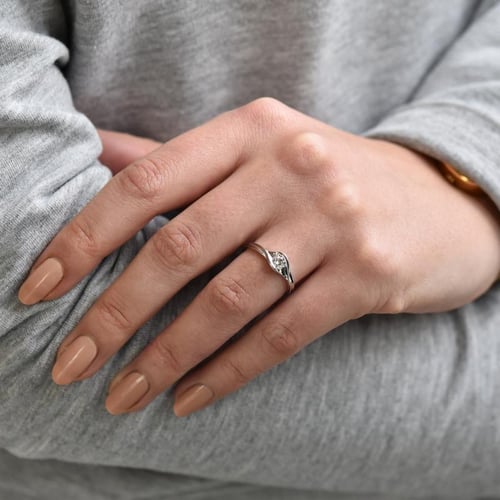 Verlobunsring mit Moissanit Aliena