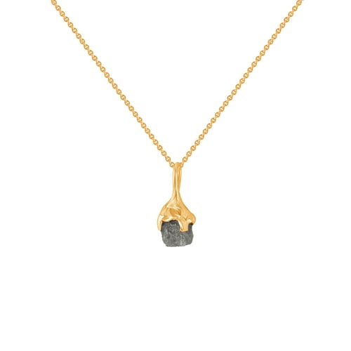 Goldener Anhänger mit ungeschliffenen Diamanten Camryn