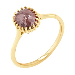 Goldring mit ovalem Salt and Pepper Diamanten Marcea