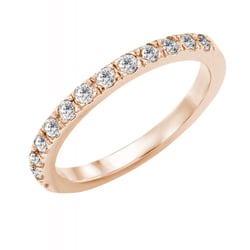 Memoirering mit 2 mm halbgefassten Diamanten Lowum