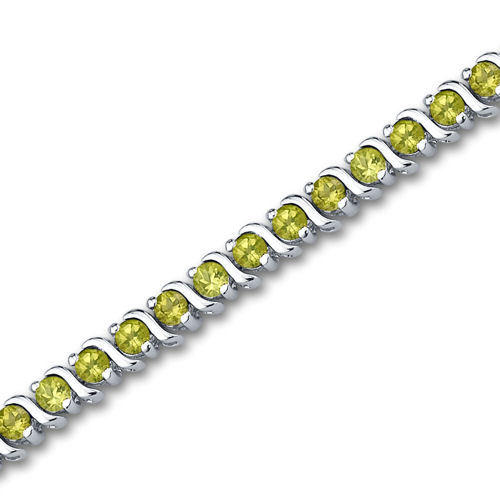 Silbernes Armband mit Olivinen Lakobe 6247