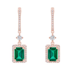 Smaragdohrringe mit Lab Grown Diamanten Amata