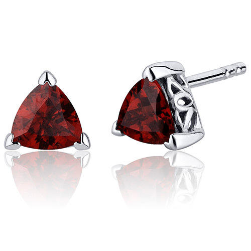 Silberne Ohrringe mit Granat Atiana