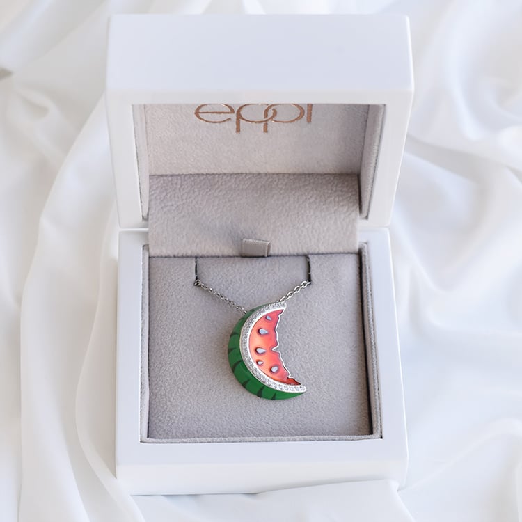 Silberner Anhänger in Melonenform Mateja 91776