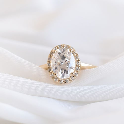 Ring mit Moissanit und Lab Grown Diamanten Arya