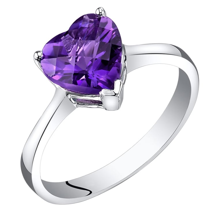 Amethystherz im Goldring Perry