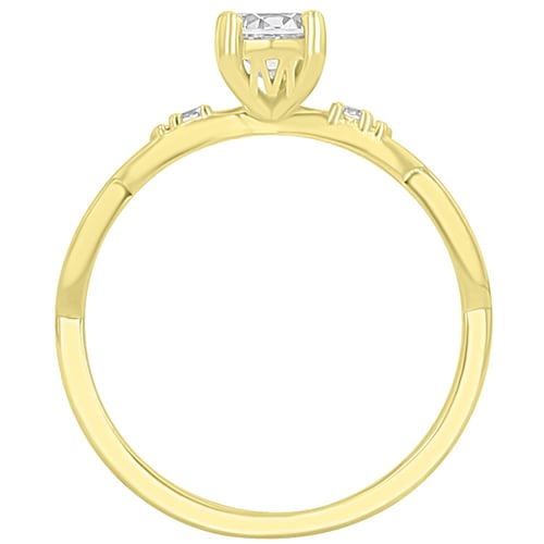 Verlobungsring mit Buchstaben und Diamanten Halym