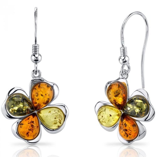 Silbernes Schmuckset mit Bernsteinen Ginger