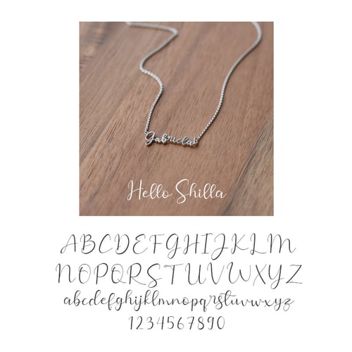 Silbernes Armband mit Namen Elissa