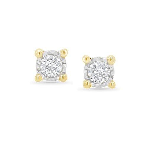Einfache Ohrstecker mit Diamanten Dommila