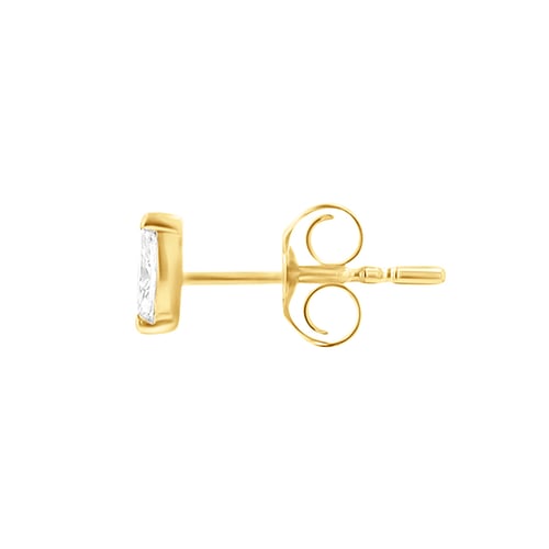Mini Ohrstecker mit Lab Grown Diamant in Marquise Form Blues