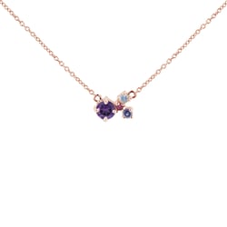 Lila Cluster Halskette mit Amethyst und Edelsteinen Millie