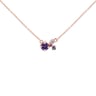 Lila Cluster Halskette mit Amethyst und Edelsteinen Millie