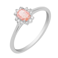 Verlobungsring mit einem zertifizierten fancy pink Lab Grown Diamanten Bayo