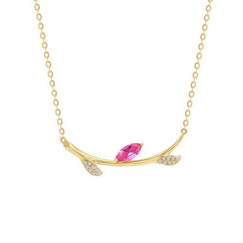 Halskette mit Turmalin und Diamanten Jandie