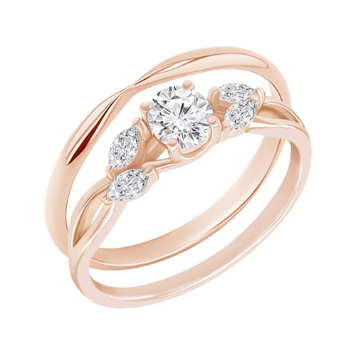 Ringset mit Diamant Ihrer Wahl Halym