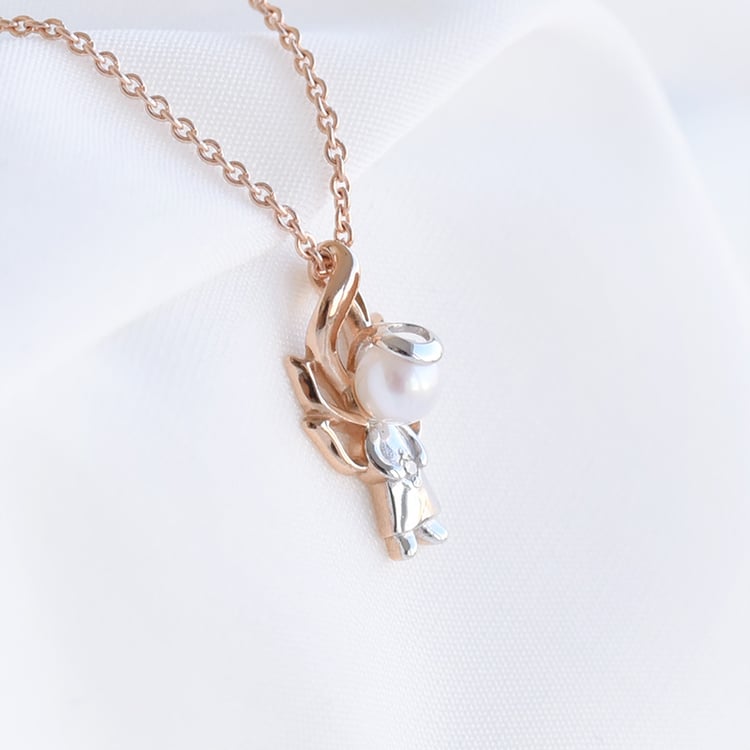 Anhänger mit Perle und Diamanten Sheri 91734