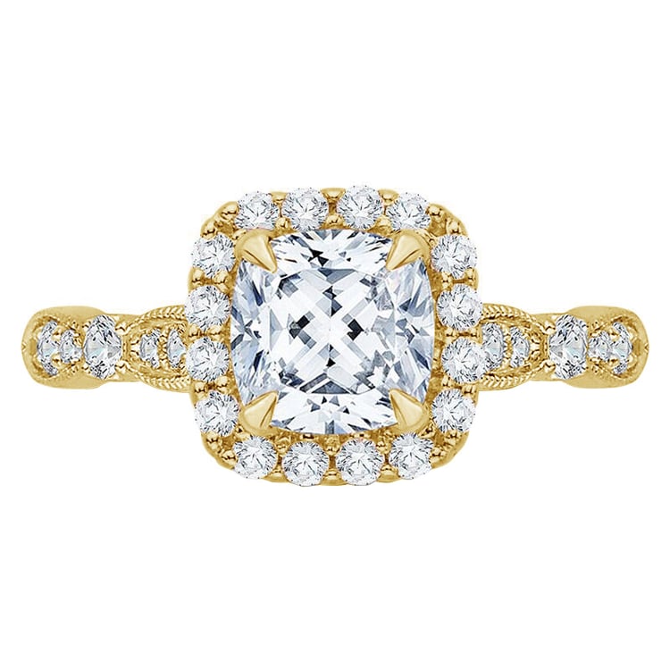 Zauberhafter Gelbgold Verlobungsring mit Diamanten 74286