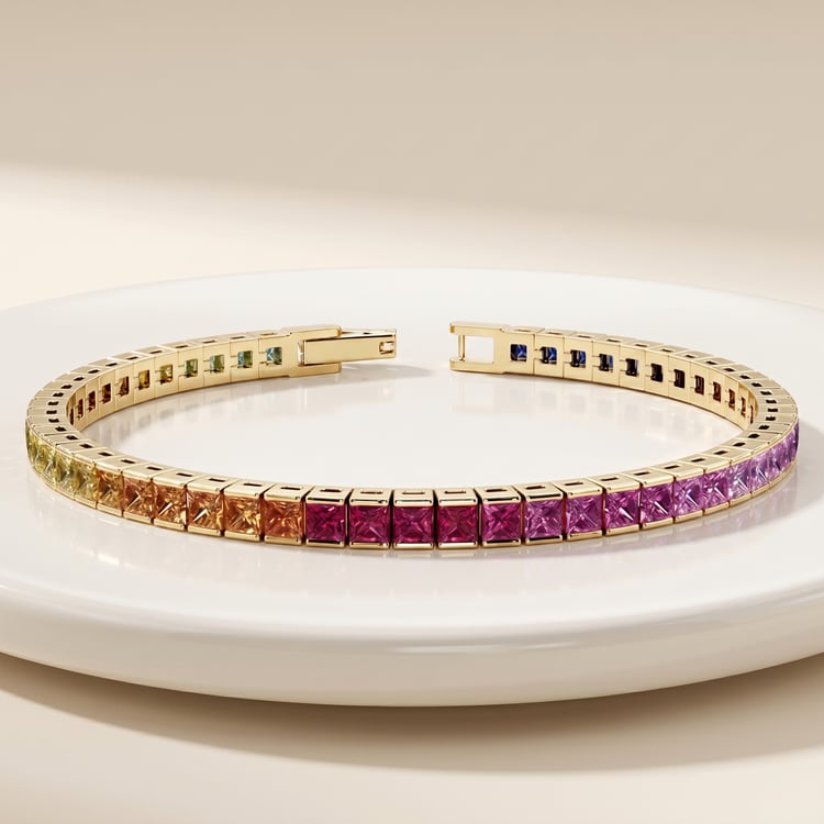 Elegantes silbernes Armband mit Saphir Kyril 167017