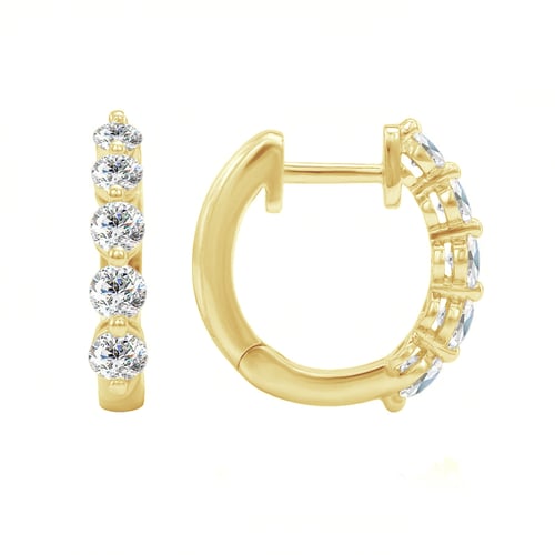 Creolen mit Diamanten geschmückt Chay