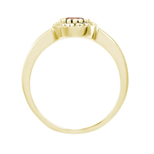 Verlobungsring mit Rubin und Diamanten Tafne