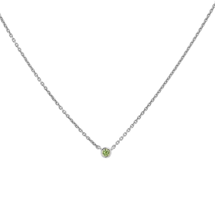 Minimalistische Kette mit einem grünen Saphir Glosie 161248