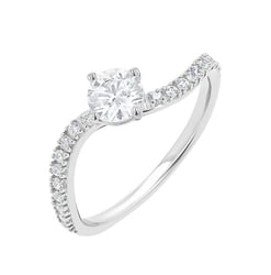 Unkonventioneller Verlobungsring mit Diamanten Elise