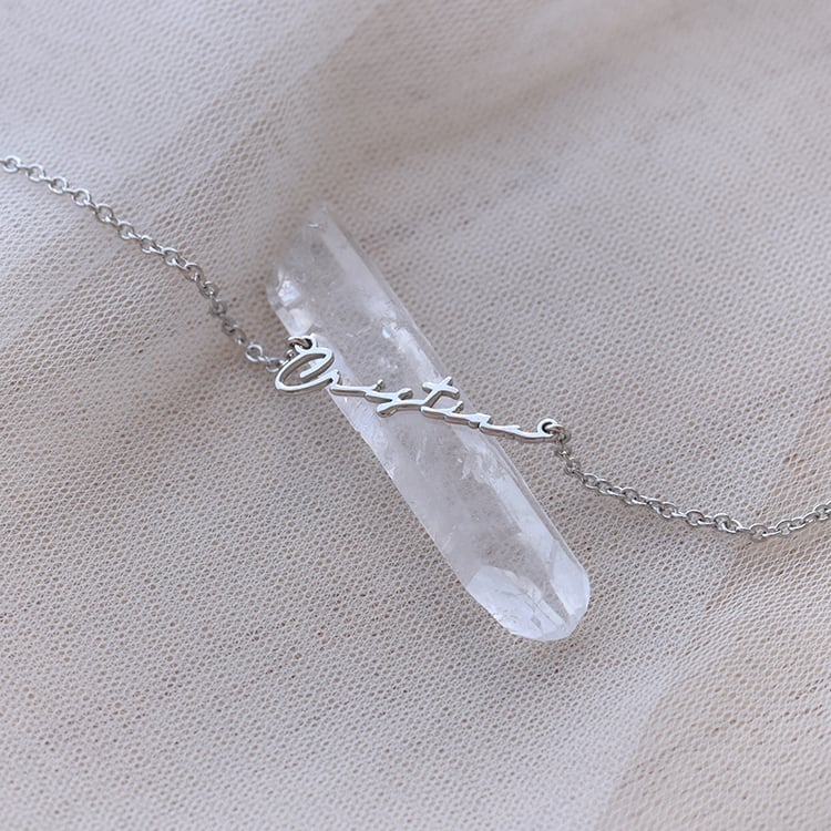 Silberne Namenskette mit Gravur Ihrer Wahl Amael 67481