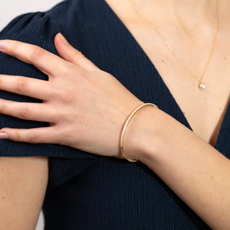 Goldenes Flexi Armband mit Lab Grown Diamanten Roberts 150257